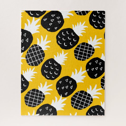 Zwarte anananas legpuzzel (Verticaal)