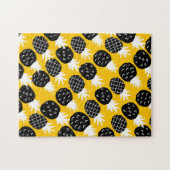 Zwarte anananas legpuzzel (Horizontaal)