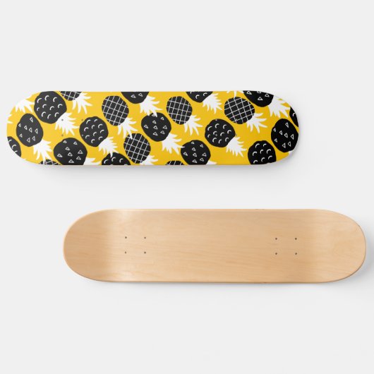 Zwarte anananas skateboard (Horizontaal)