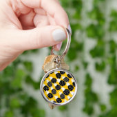Zwarte anananas sleutelhanger (Hand)