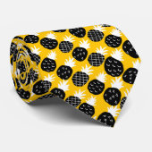 Zwarte anananas stropdas (Opgerold)