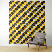 Zwarte anananas wandkleed (In situ)