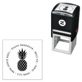 Zwarte ananas retouradres Zelfinkkend stempel (In situ)