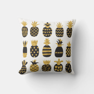 Zwarte ananas: unieke getextureerde set kussen