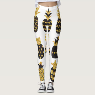 Zwarte ananas: unieke getextureerde set leggings
