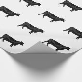 Zwarte Angus Cadeaupapier (Hoek)