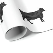 Zwarte Angus Cadeaupapier (Rol Hoek)