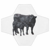 Zwarte Angus-Koe & Cute Calf Voetbal (Enkel)