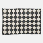 Zwarte & Antiek witte diamanten Theedoek (Horizontaal)