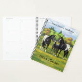 Zwarte appaloosa-paarden in de zomerperiode planner (Display)