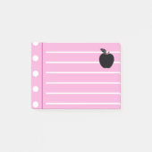 Zwarte Appel Roze noten Post-it® Notes (Voorkant)