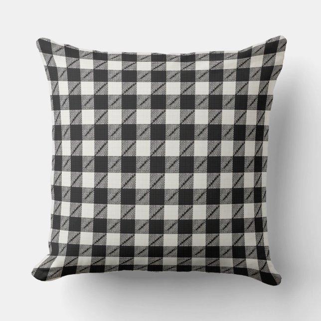 zwarte Argyle Pillow Kussen (Voorkant)