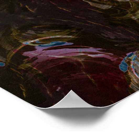 Zwarte Atomic Abstracte Kunst Poster (Hoek)