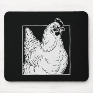 Zwarte Australorp Kip - Vintage Boerderij Kunst  Muismat