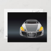 Zwarte auto briefkaart (Voorkant / Achterkant)