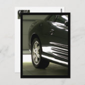 Zwarte auto briefkaart (Voorkant / Achterkant)