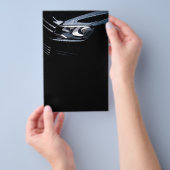 Zwarte auto met regendruppels erop flyer (Hand)