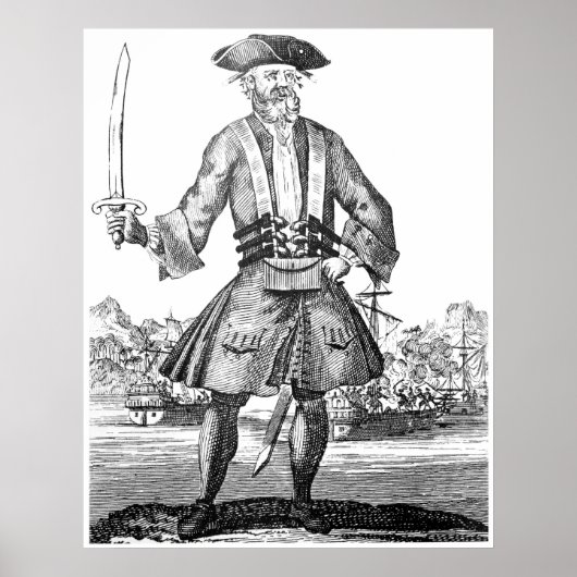 Zwarte baard poster (Voorkant)