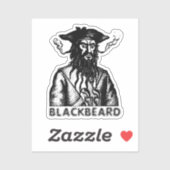 Zwarte baard sticker (Vel)