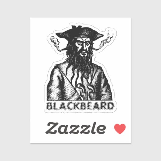 Zwarte baard sticker (Vel)