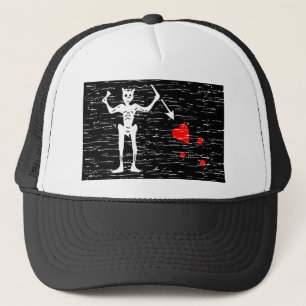 Zwarte baard trucker pet