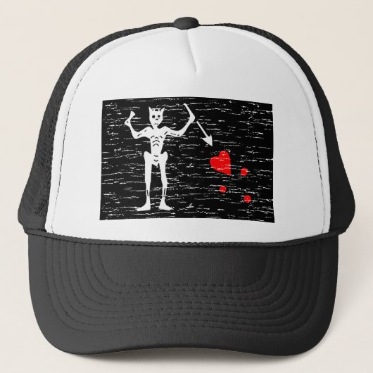 Zwarte baard trucker pet (Voorkant)