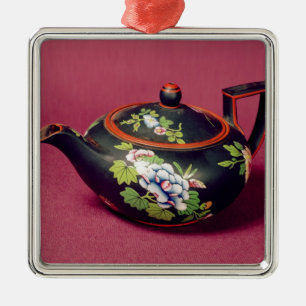 Zwarte baardschildpad metalen ornament