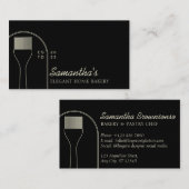 Zwarte bakkerij, gebak, beddengoed, bruiloft en ca visitekaartje (Voorkant / Achterkant)