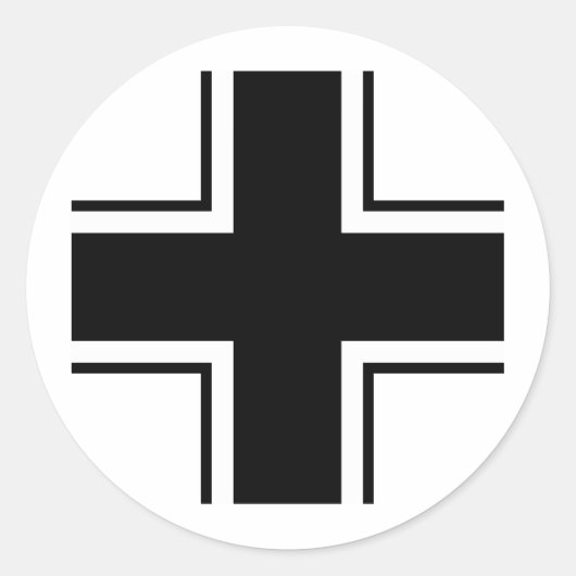 Zwarte Balkan kruis van Luftwaffe Ronde Sticker (Voorkant)