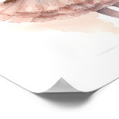 Zwarte Ballerina, Roze Tutu, Roze Lint Ponytails Poster (Hoek)