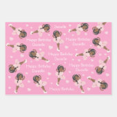 Zwarte Ballerina Wrapping Paper Sheets (Voorkant 3)
