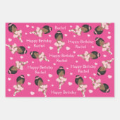 Zwarte Ballerina Wrapping Paper Sheets (Voorkant)