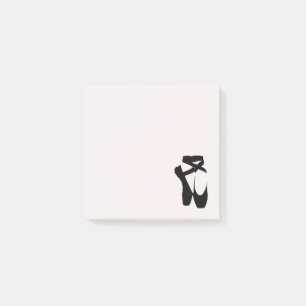 Zwarte balletpuntenschoenen post-it® notes