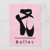 Zwarte balletschoenen en gekleurd briefkaart (Voorkant)