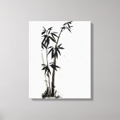 Zwarte bamboe - inkt canvas afdruk (Voorkant)