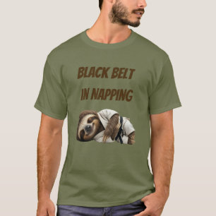 Zwarte Band In Slapen Luiaard T-shirt