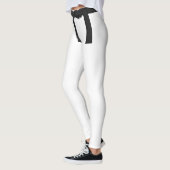 Zwarte Band Karate Martial Arts Wit Leggings (Links)