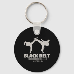 Zwarte Band Loading Karate Premium Tri-Blend Sleutelhanger