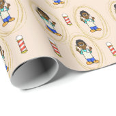 Zwarte-Barberwrapppapier Cadeaupapier (Rol Hoek)