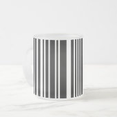 Zwarte Barcode Matglazen Mok (Voorkant links)