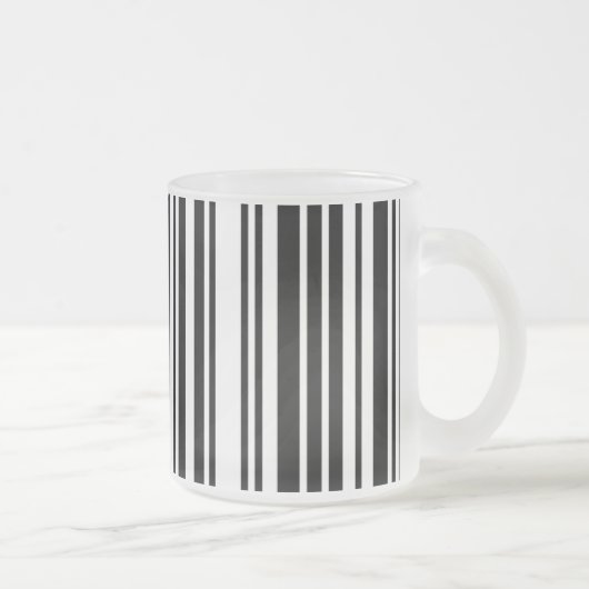 Zwarte Barcode Matglazen Mok (Rechts)