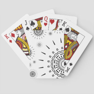 Zwarte barstpatronen op wit pokerkaarten