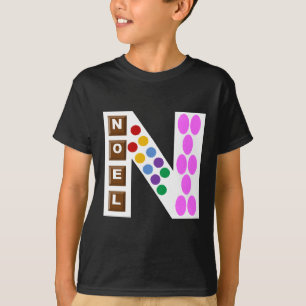 Zwarte basisshirt NOEL CHOCOLADEBONBONS T-shirt