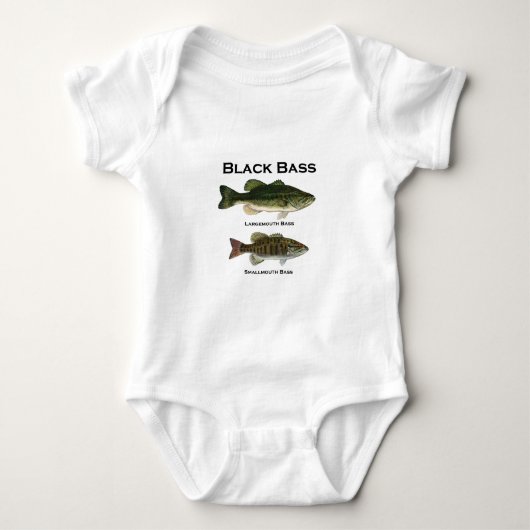 Zwarte-Bassoorten (largemouth - smallmouth) Romper (Voorkant)