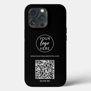 Zwarte bedrijfs-QR-code iPhone 13 Pro Hoesje
