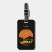 Zwarte Beer Bagagelabel (Voorkant verticaal)