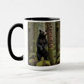 Zwarte Beer en Totem Pole Wildlife Art Mok (Links)