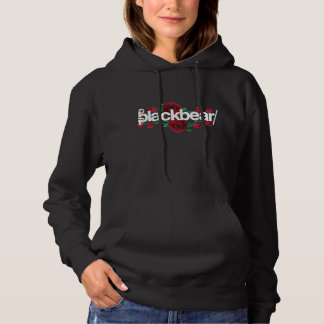 Zwarte beer [rode rozen] hoodie