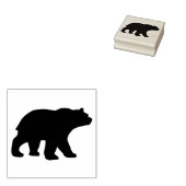 zwarte beer rubberstempel rustig 	rubberstempel (Gestempeld)
