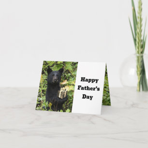 Zwarte Beer Vaderdag Beste Papa Kaart